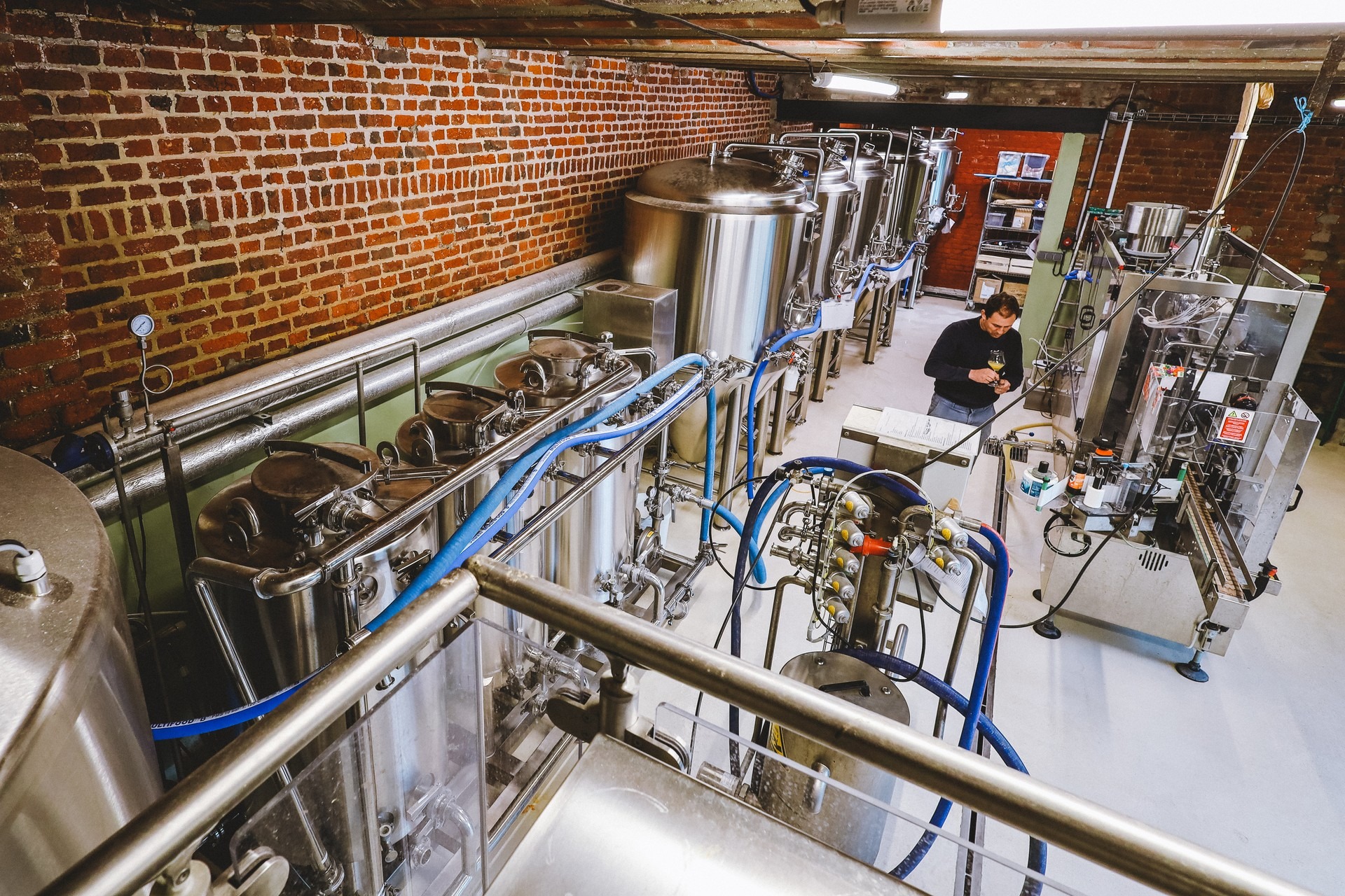 Salle de brassage de la Brasserie W